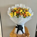 بوكيه بيبي برتقالي واصفر