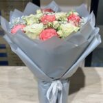 بوكيه جوري وردي وابيض