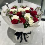 بوكيه جوري احمر وابيض